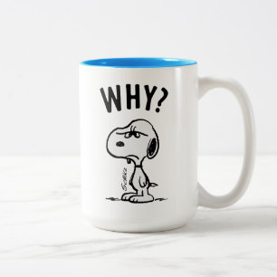 Erdnüsse   Snoopy Wonders Warum? Zweifarbige Tasse