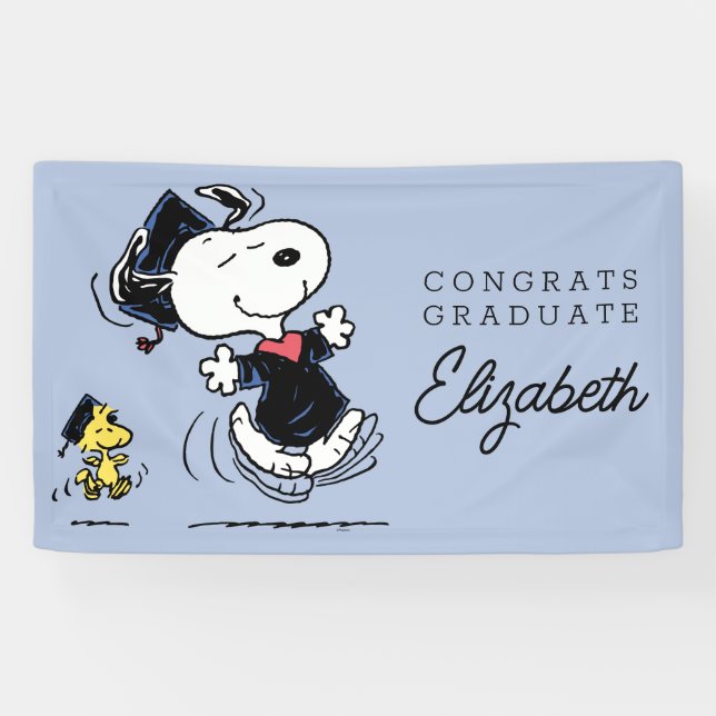 Erdnüsse | Snoopy & Woodstock Abschluss Banner (Horizontal)