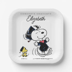 Erdnüsse Snoopy & Woodstock Abschluss Pappteller