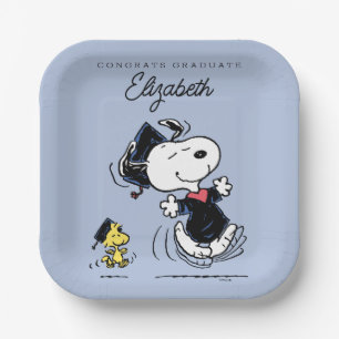Erdnüsse Snoopy & Woodstock Abschluss Pappteller