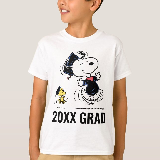 Erdnüsse | Snoopy & Woodstock Abschluss T-Shirt (Vorderseite)