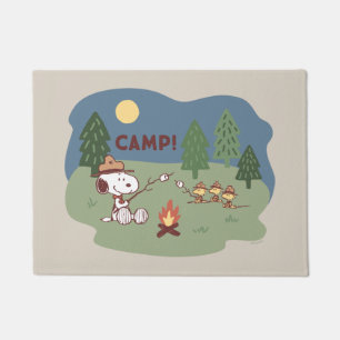 Erdnüsse Snoopy & Woodstock am Campfire Fußmatte