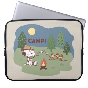 Erdnüsse   Snoopy & Woodstock am Campfire Laptopschutzhülle