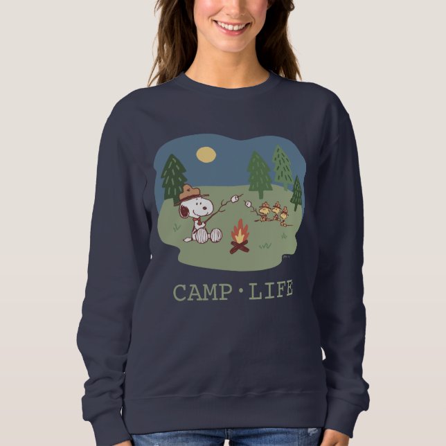 Erdnüsse | Snoopy & Woodstock am Campfire Sweatshirt (Vorderseite)