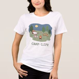 Erdnüsse Snoopy & Woodstock am Campfire Tri-Blend Shirt