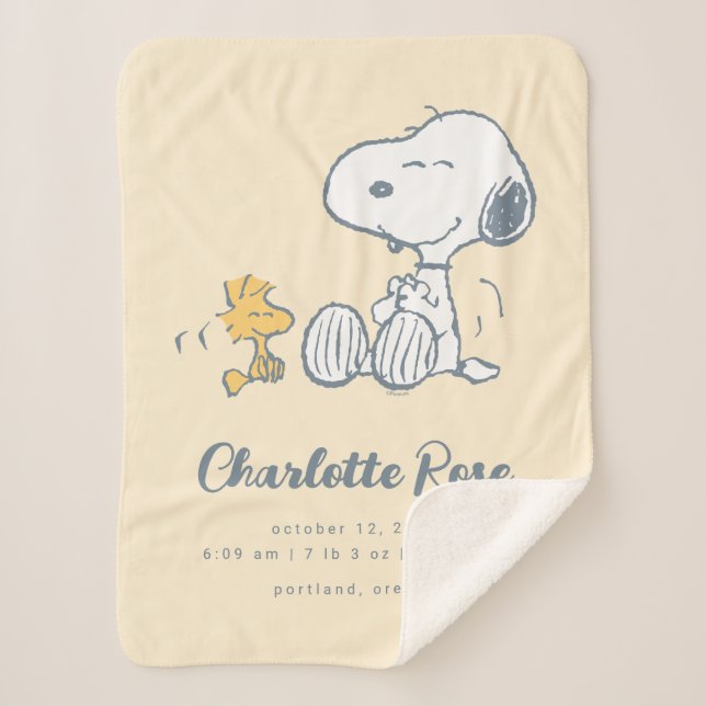 Erdnüsse | Snoopy & Woodstock Baby Sherpadecke (Vorderseite)