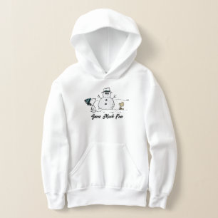 Erdnüsse Snoopy & Woodstock Bau a Snowman Hoodie