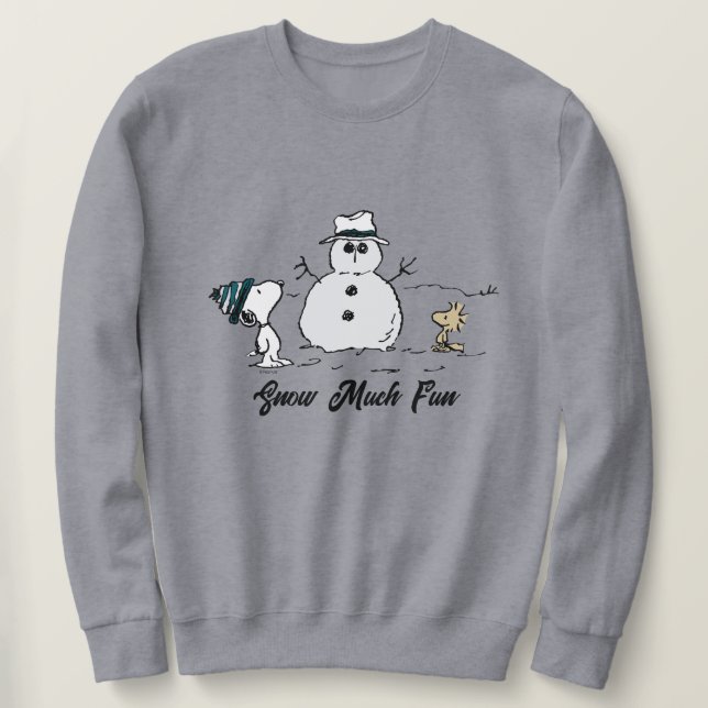 Erdnüsse | Snoopy & Woodstock Bau a Snowman Sweatshirt (Design vorne)