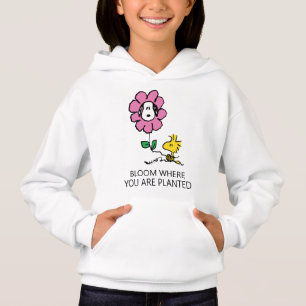 Erdnüsse Snoopy & Woodstock-Blume Hoodie