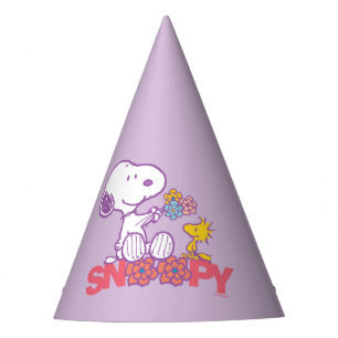 Erdnüsse Snoopy & Woodstock-Blume Partyhütchen