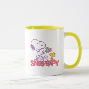Erdnüsse Snoopy & Woodstock-Blume Tasse