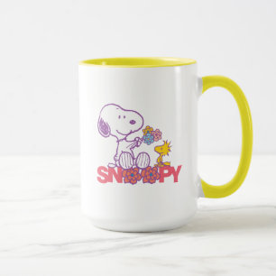 Erdnüsse   Snoopy & Woodstock-Blume Tasse