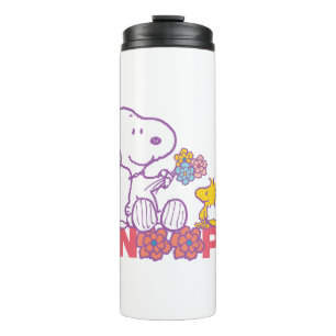 Erdnüsse   Snoopy & Woodstock-Blume Thermosbecher
