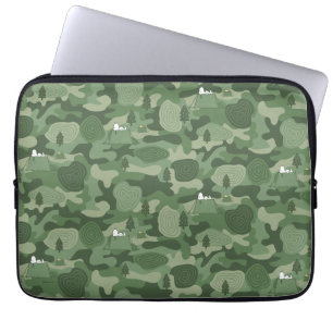 Erdnüsse   Snoopy & Woodstock Camouflage Camp Laptopschutzhülle