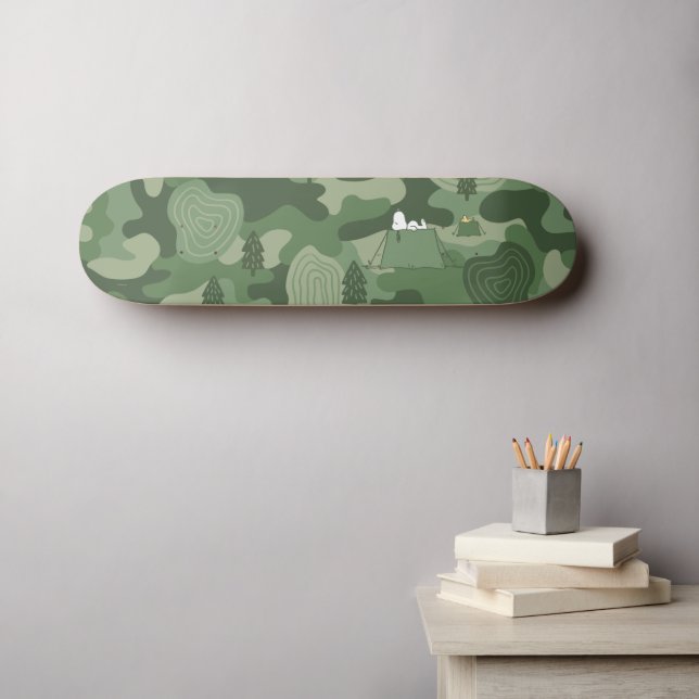Erdnüsse | Snoopy & Woodstock Camouflage Camp Skateboard (Wandkunst (Horz))