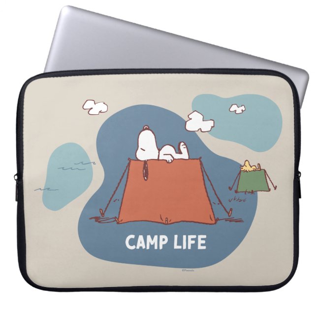 Erdnüsse | Snoopy & Woodstock Camp Life Laptopschutzhülle (Vorderseite)