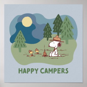 Erdnüsse   Snoopy & Woodstock Camp Poster