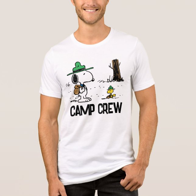 Erdnüsse | Snoopy & Woodstock Camping Tri-Blend Shirt (Vorderseite)