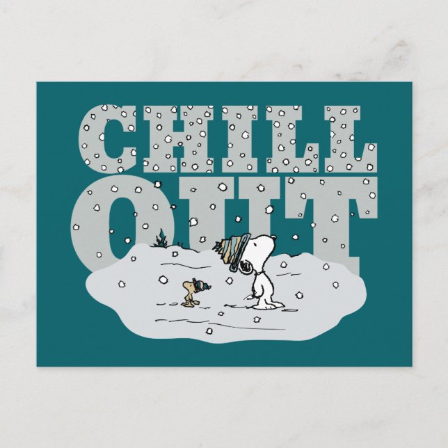 Erdnüsse | Snoopy & Woodstock Chill Out Postkarte (Vorderseite)