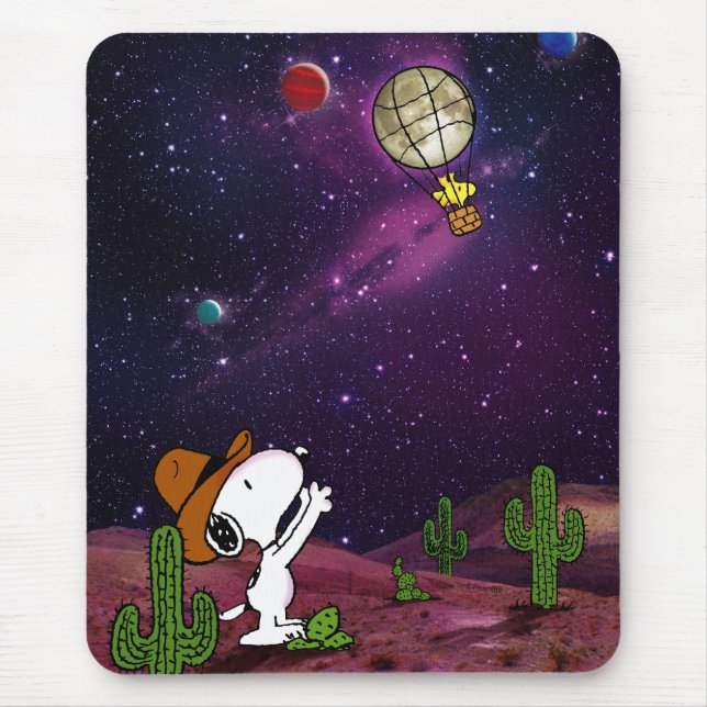 Erdnüsse | Snoopy & Woodstock Cowboy Mousepad (Vorne)