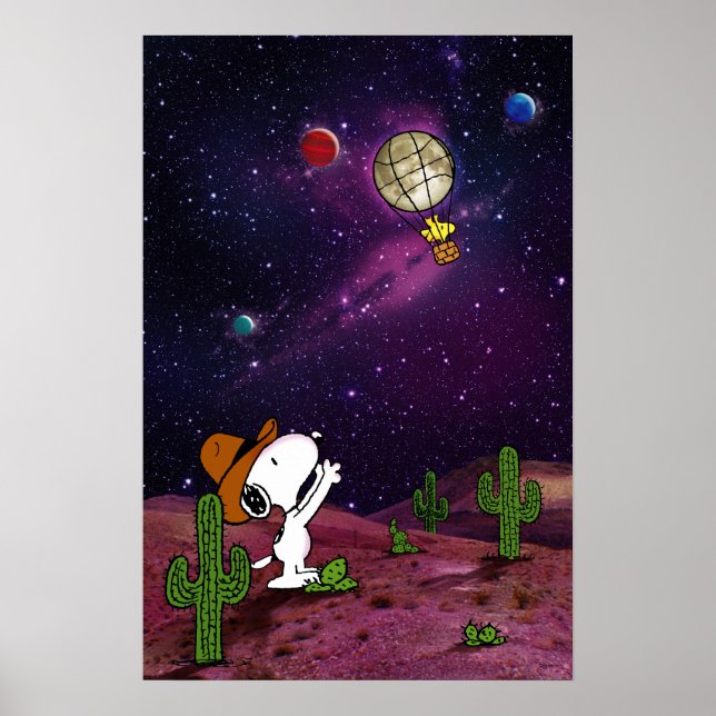 Erdnüsse | Snoopy & Woodstock Cowboy Poster (Vorne)