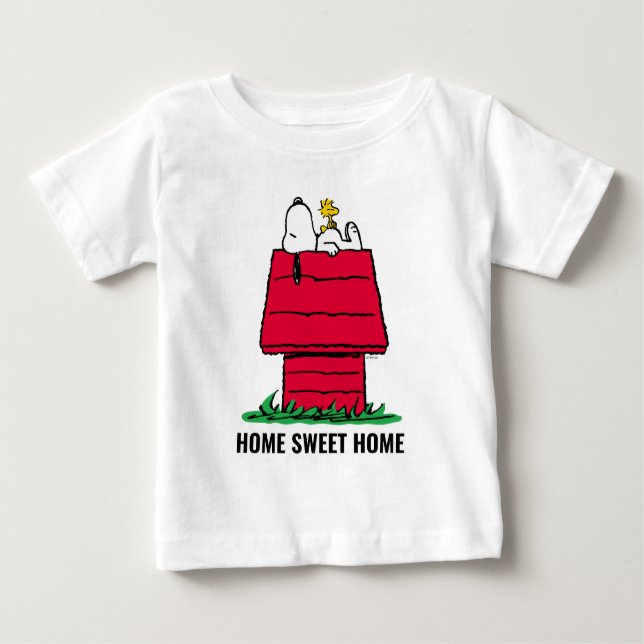 Erdnüsse | Snoopy & Woodstock Doghouse Baby T-shirt (Vorderseite)