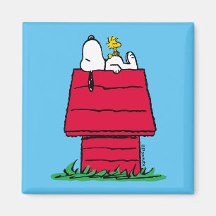 Erdnüsse   Snoopy & Woodstock Doghouse Magnet