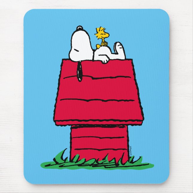 Erdnüsse | Snoopy & Woodstock Doghouse Mousepad (Vorne)