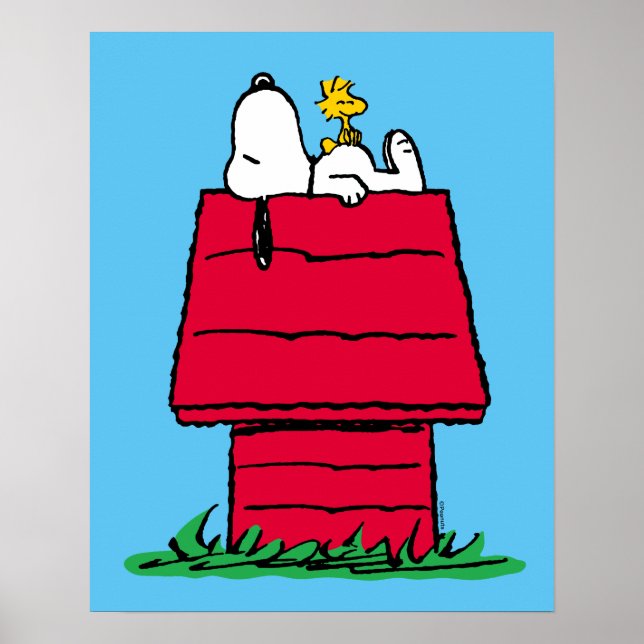 Erdnüsse | Snoopy & Woodstock Doghouse Poster (Vorne)