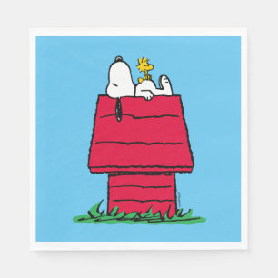 Erdnüsse   Snoopy & Woodstock Doghouse Serviette