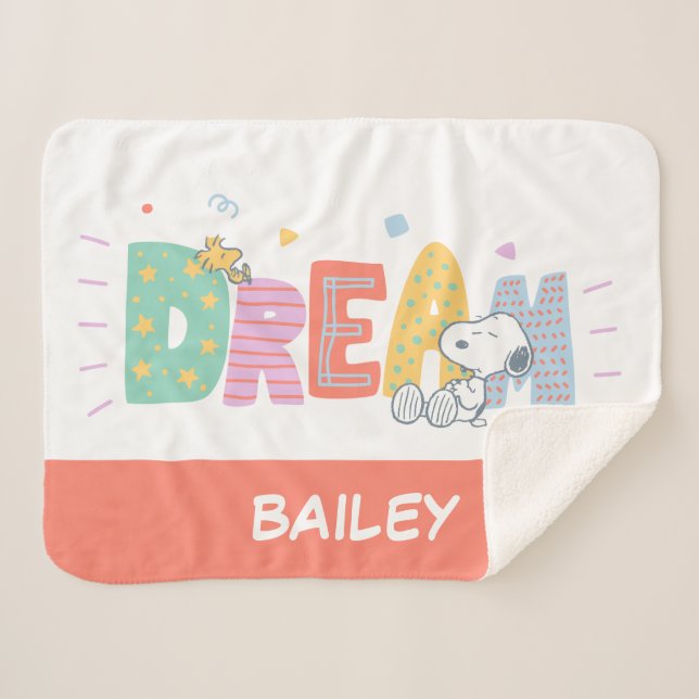 Erdnüsse | Snoopy & Woodstock Dream Sherpadecke (Vorderseite (Horizontal))