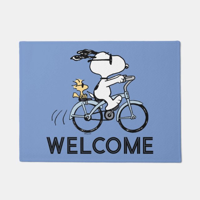 Erdnüsse | Snoopy & Woodstock Fahrrad Fußmatte (Vorderseite)