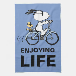 Erdnüsse   Snoopy & Woodstock Fahrrad Geschirrtuch