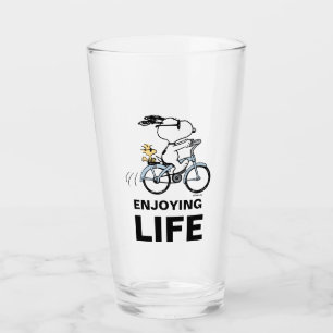 Erdnüsse Snoopy & Woodstock Fahrrad Glas