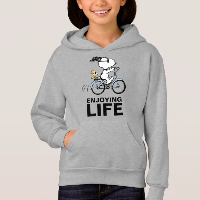 Erdnüsse | Snoopy & Woodstock Fahrrad Hoodie (Vorderseite)