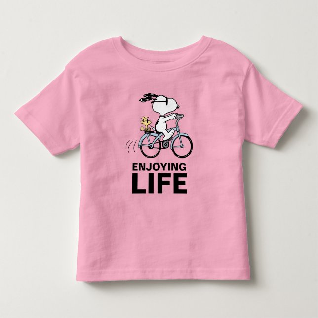 Erdnüsse | Snoopy & Woodstock Fahrrad Kleinkind T-shirt (Vorderseite)