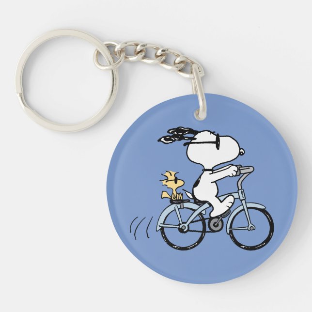 Erdnüsse | Snoopy & Woodstock Fahrrad Schlüsselanhänger (Vorderseite)