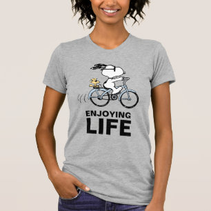 Erdnüsse   Snoopy & Woodstock Fahrrad T-Shirt