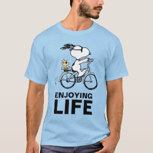 Erdnüsse Snoopy & Woodstock Fahrrad T-Shirt