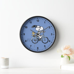 Erdnüsse   Snoopy & Woodstock Fahrrad Uhr