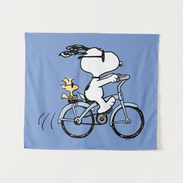 Erdnüsse | Snoopy & Woodstock Fahrrad Wandteppich (Vorderseite (Horizontal))