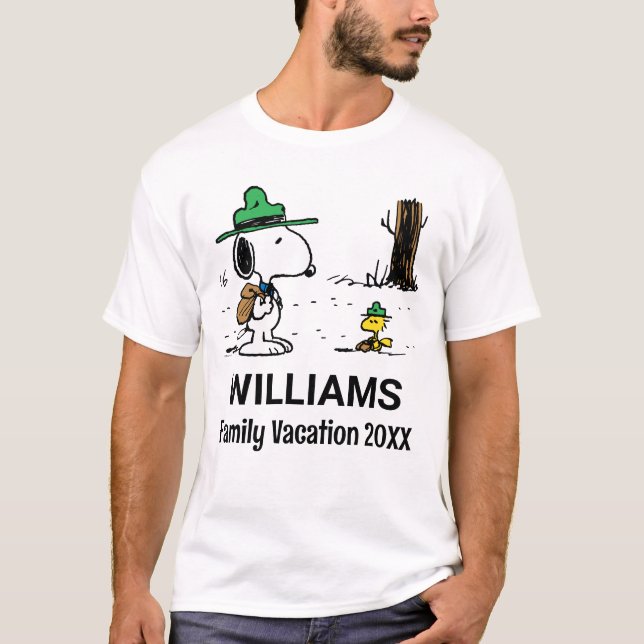 Erdnüsse | Snoopy & Woodstock Familienurlaub T-Shirt (Vorderseite)