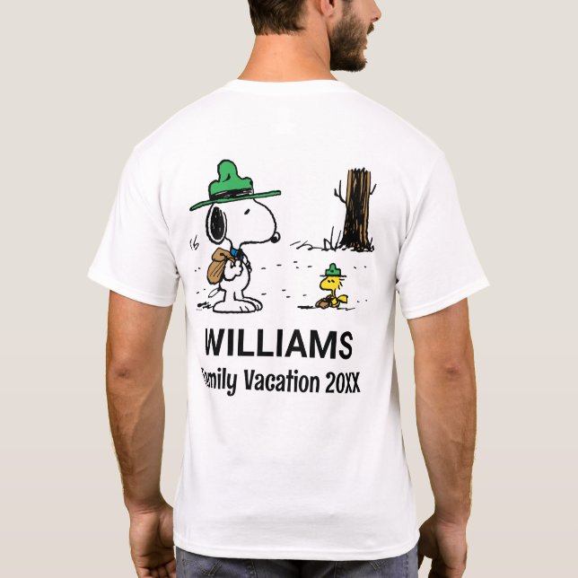 Erdnüsse | Snoopy & Woodstock Familienurlaub T-Shirt (Rückseite)