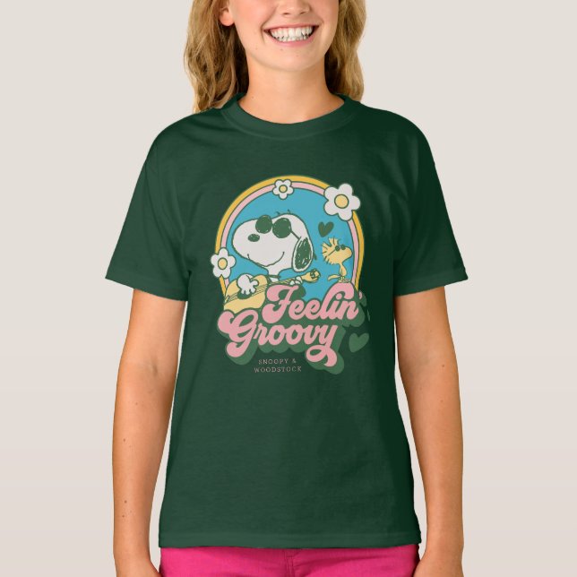 Erdnüsse | Snoopy & Woodstock Feelin'Groovy T-Shirt (Vorderseite)