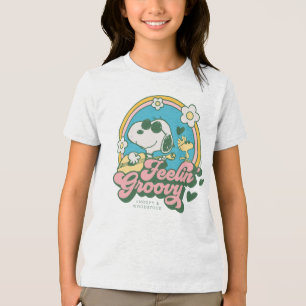 Erdnüsse   Snoopy & Woodstock Feelin'Groovy Tri-Blend Shirt
