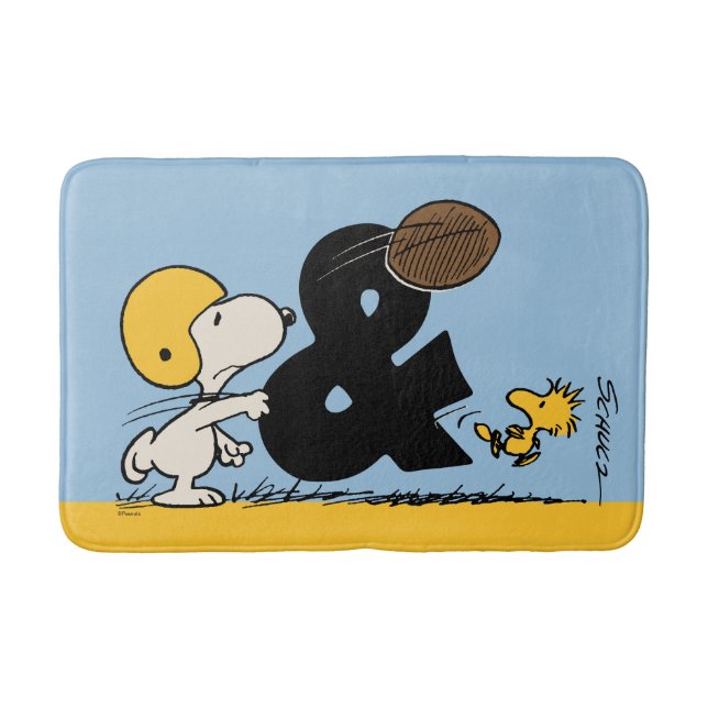 Erdnüsse | Snoopy & Woodstock Football Badematte (Vorderseite)
