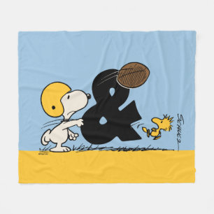 Erdnüsse Snoopy & Woodstock Football Fleecedecke