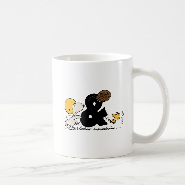Erdnüsse | Snoopy & Woodstock Football Kaffeetasse (Rechts)