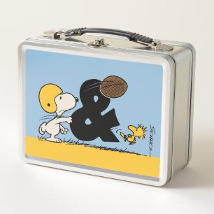 Erdnüsse   Snoopy & Woodstock Football Metall Brotdose