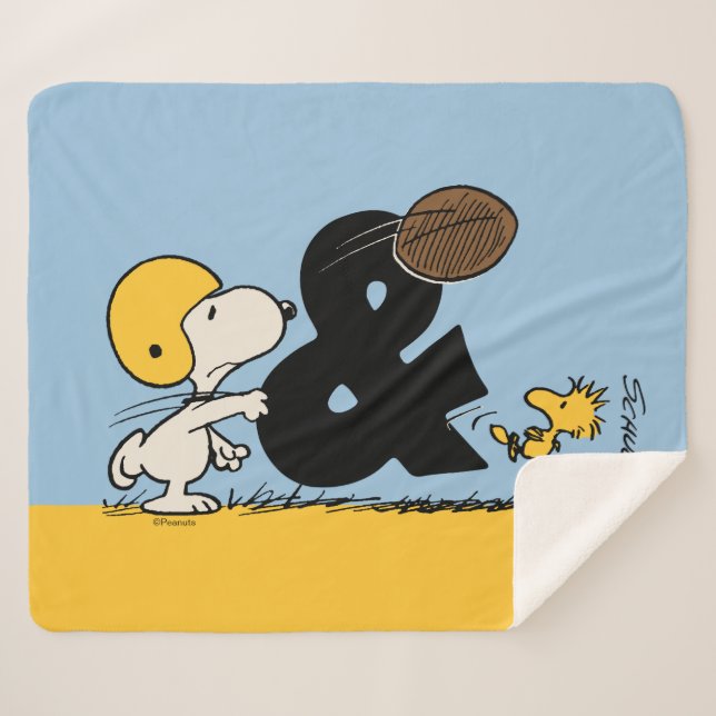 Erdnüsse | Snoopy & Woodstock Football Sherpadecke (Vorderseite (Horizontal))